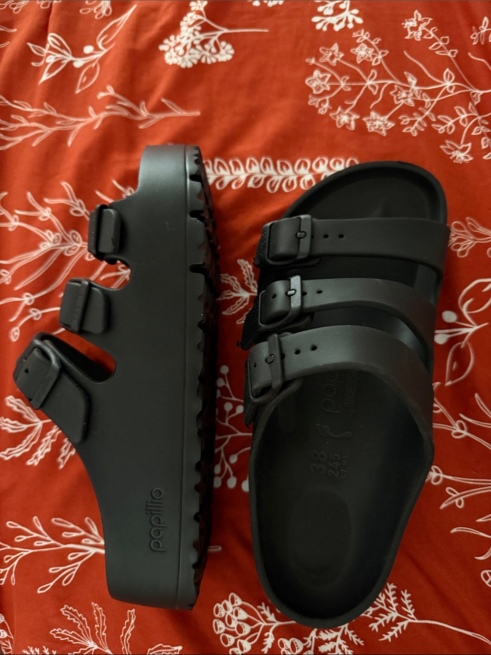 Birkenstock Black Eva Arizona Three-Strap Sandals